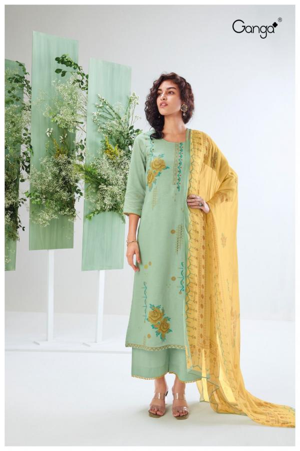 Ganga Hemani S1598 Festive Linen Designer Salwar Suit Collection